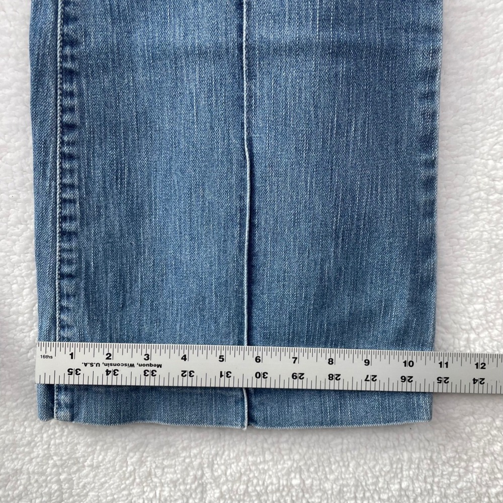 New York & Company Women Blue Pintuck Seam Flare Leg Jeans Size 10 Medium Wash - Picture 10 of 11